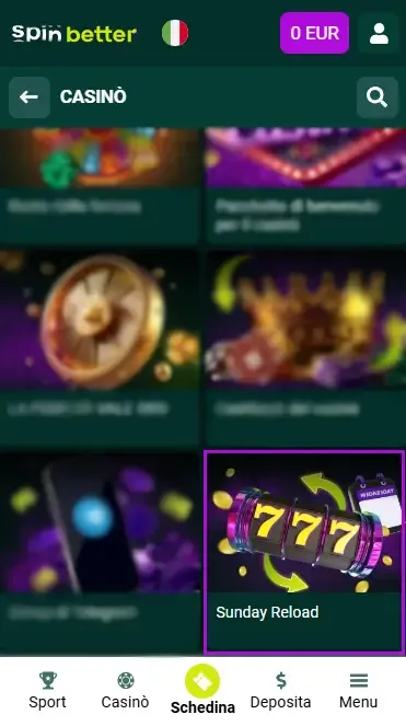 Bonus deposito casinò Spinbetter