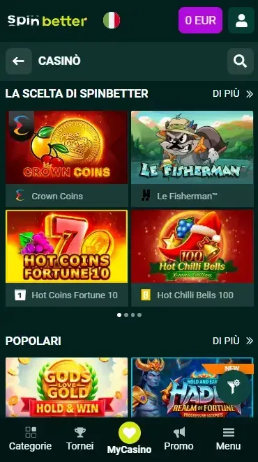 Spinbetter Italia: Slot