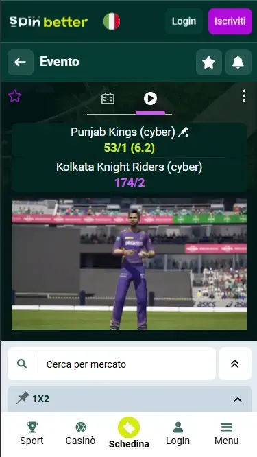 Spinbetter Italia Scommesse Live sul Cricket
