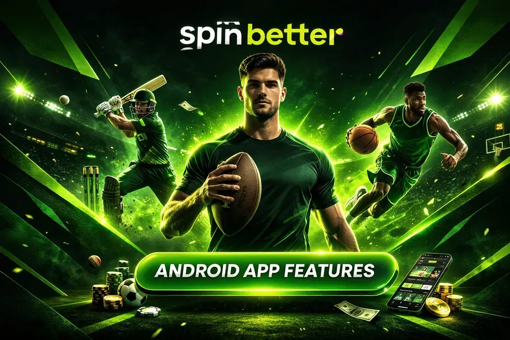 Spinbetter lietotnes funkcijas Android ierīcēm