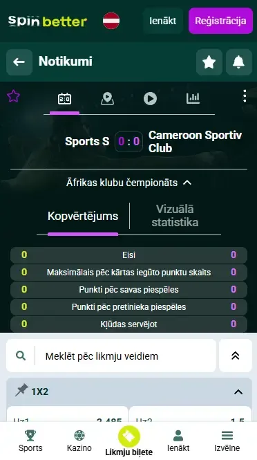 Spinbetter Latvija tiešsaistes likmju funkcijas