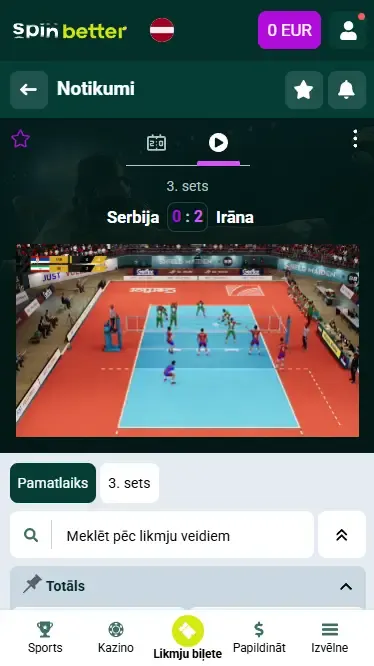 Spinbetter Latvija – volejbola tiešraide