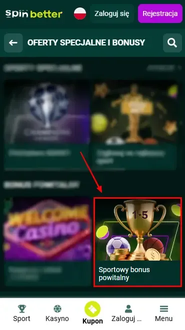 Rynki bokserskie Spinbetter Polska