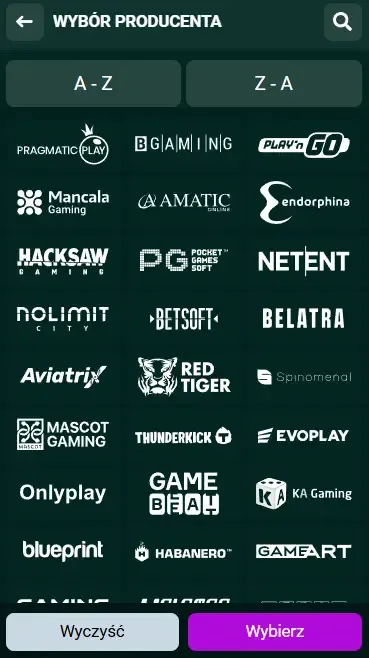 Dostawcy Spinbetter Casino