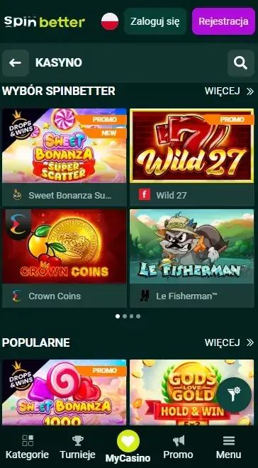 Spinbetter Polska: Gry krach