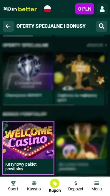 Powitalny bonus kasynowy dla graczy z Polski