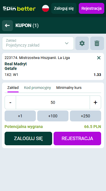 Zacznij Obstawiać w Spinbetter