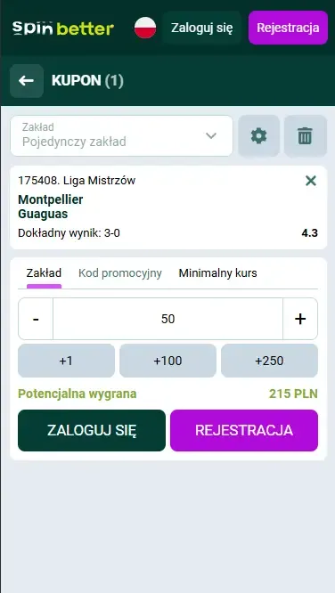 Spinbetter Polska Siatkówka Kupon zakładów