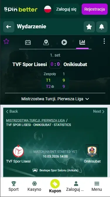 Spinbetter Polska Siatkówka Zakłady na żywo