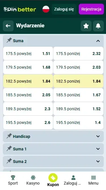 Spinbetter Polska Siatkówka Sumy i handicap