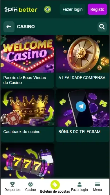 Bônus Ativos do Cassino Spinbetter Brasil