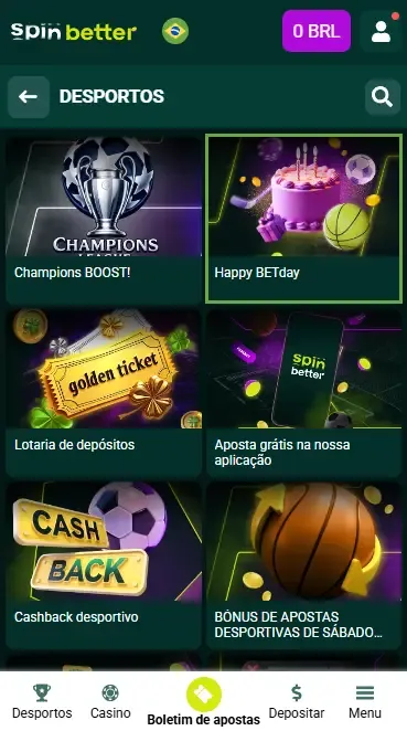 Bônus de Aniversário Spinbetter Brasil