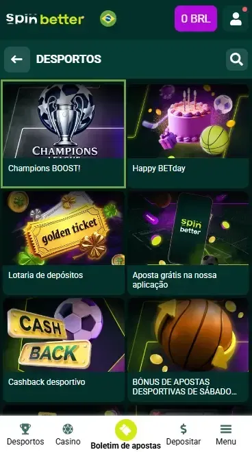 Bónus sazonais e especiais na Spinbetter BR