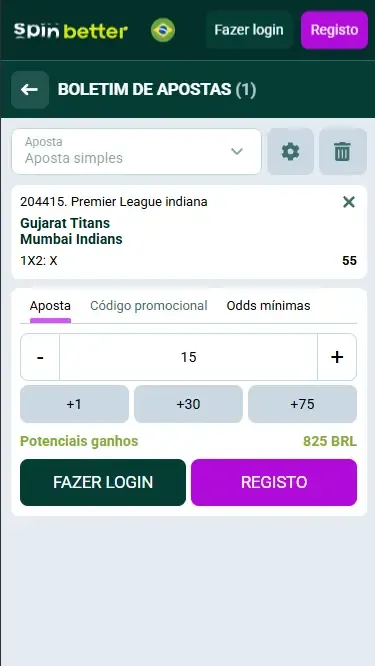 Spinbetter Brasil: Boletim de apostas de críquete