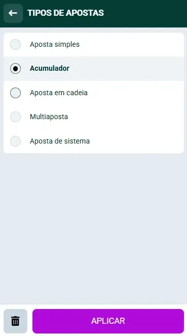Tipo de Aposta Spinbetter
