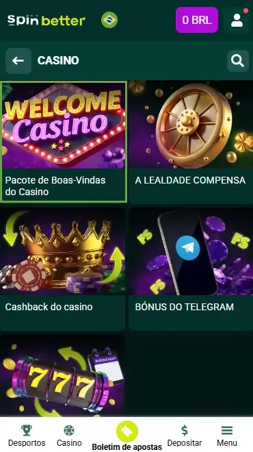 Bônus de boas-vindas do cassino para jogadores da Brasil