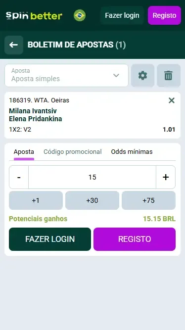 Boletim de apostas Spinbetter Brasil