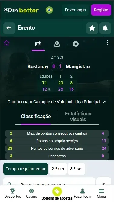 Spinbetter Brasil Apostas ao Vivo em Vôlei