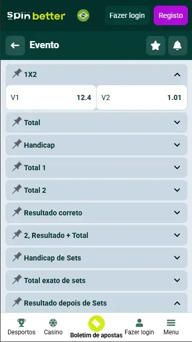 Spinbetter Brasil Vencedor da Partida (Vôlei)