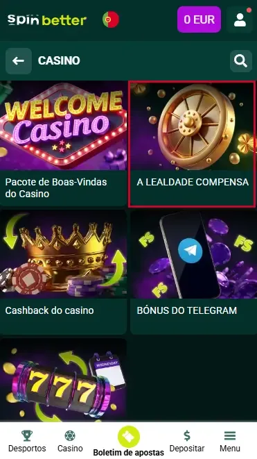 Bónus do Spinbetter Casino pelo 10.º depósito
