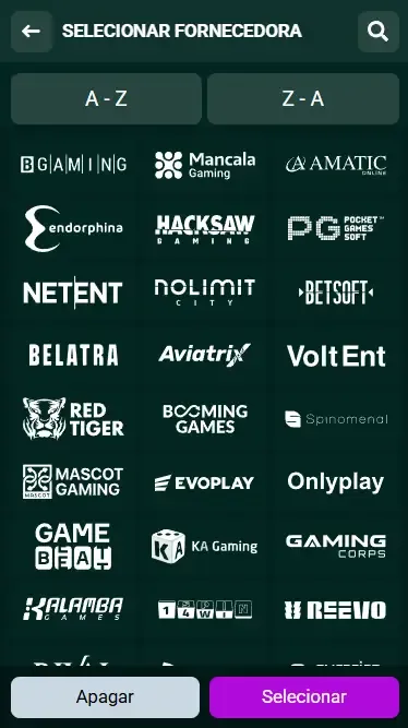 Fornecedores do Casino Spinbetter