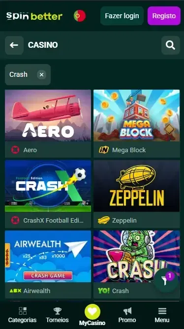Spinbetter Portugal: Jogos Crash