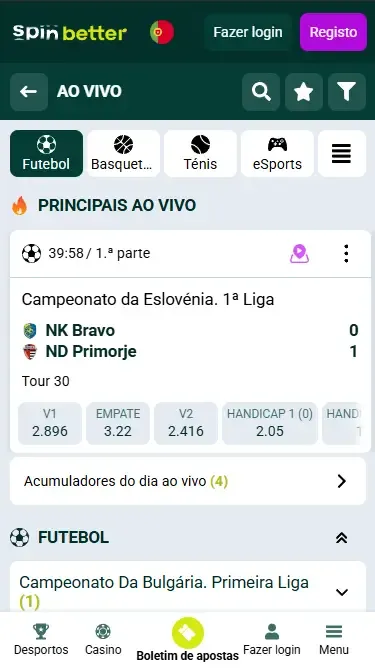 Apostas Ao Vivo Spinbetter