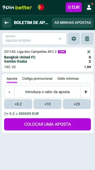 Boletim de Apostas de Hóquei Spinbetter Portugal