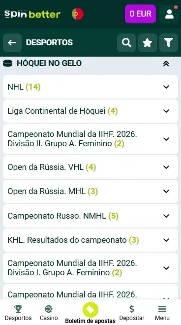 Eventos de Hóquei da Spinbetter Portugal