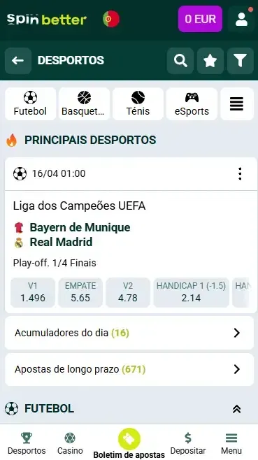 Apostas Desportivas Spinbetter Portugal