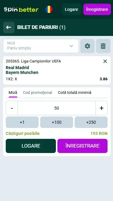 Începe să pariezi pe Spinbetter România