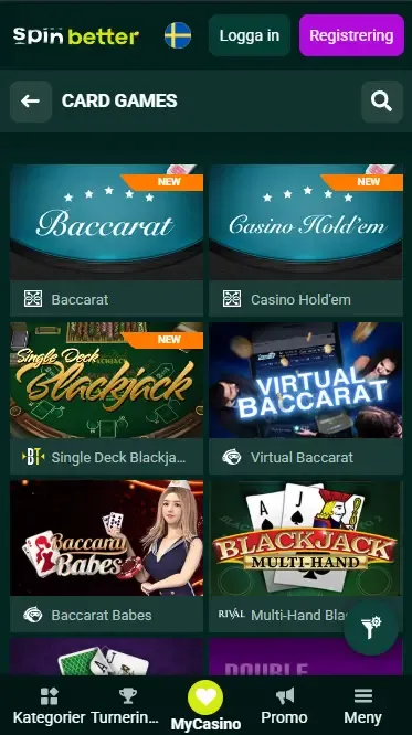 Spinbetter Sverige: Bordsspel