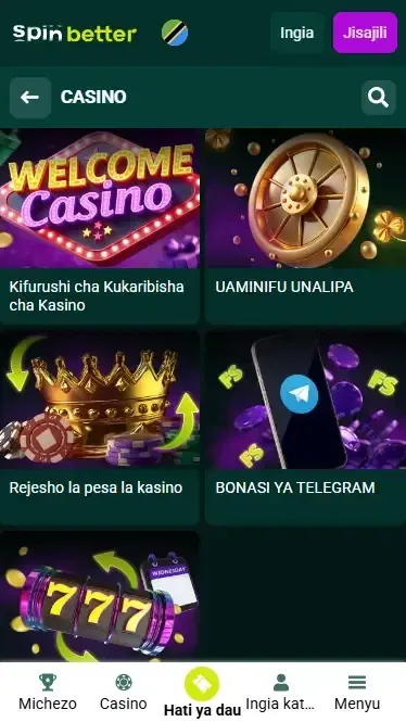 Bonasi Zinazoendelea za Kasino ya Spinbetter Tanzania