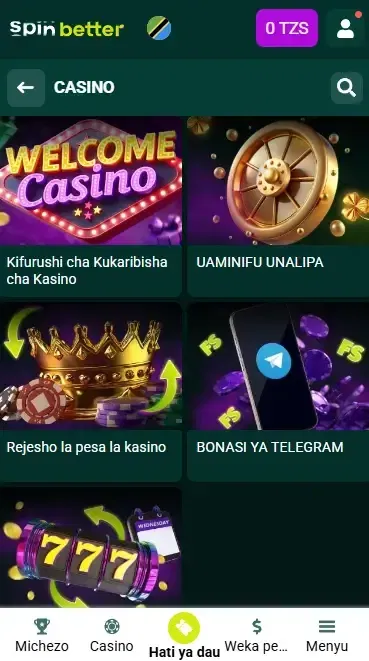 Bonasi Endelevu za Spinbetter TZ Casino