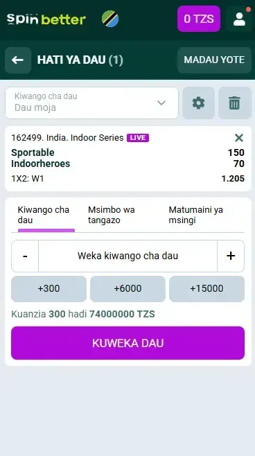 Spinbetter Tanzania: Fomu ya Dau la Kriketi