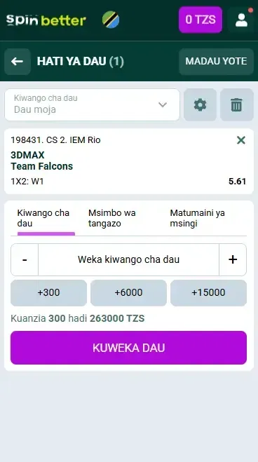 Spinbetter Tanzania: Fomu ya Dau la Michezo ya Kielektroniki
