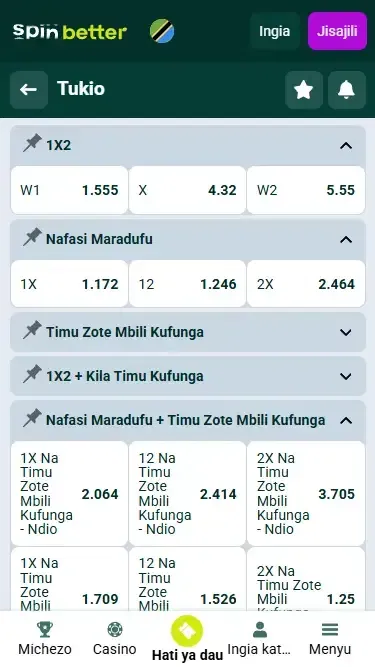 Masoko ya Ubashiri ya Spinbetter