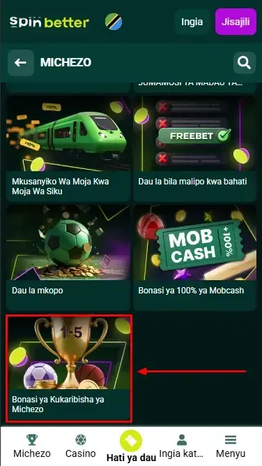 Spinbetter Tanzania Welcome Bonus