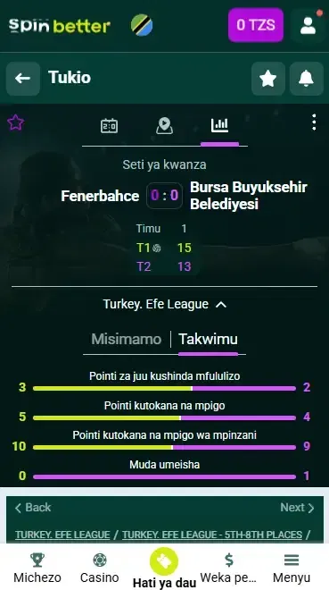 Spinbetter Tanzania Kubeti Moja kwa Moja kwa Voliboli