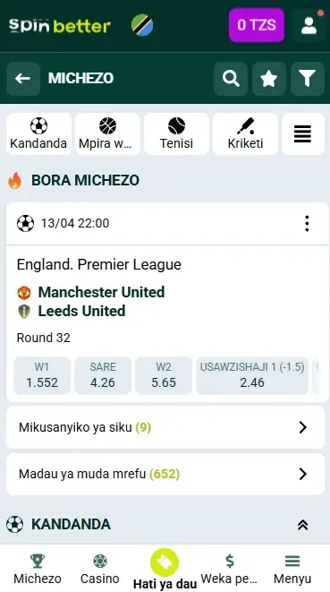 Spinbetter Tanzania Kubeti Michezo