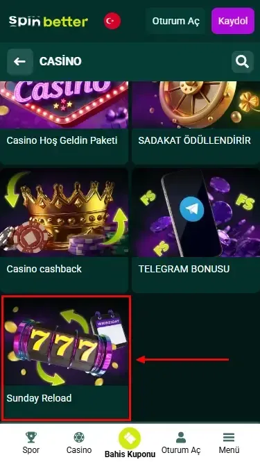 Spinbetter Casino Para Yatırma Bonusu