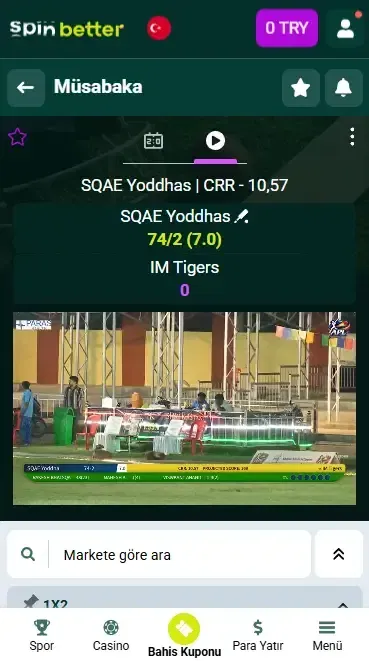 Spinbetter Türkiye Canlı Kriket Bahisleri