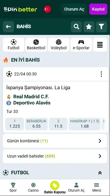 Spinbetter Canlı Bahis
