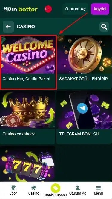 Türkiye'deki Oyuncular için Casino Hoş Geldin Bonusu