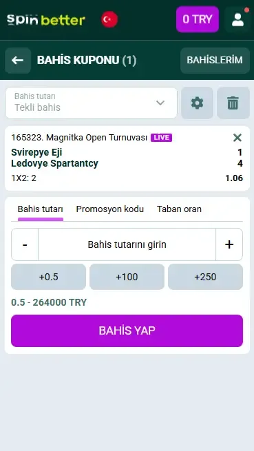 Spinbetter Türkiye Hokeyi Bahis Kuponu