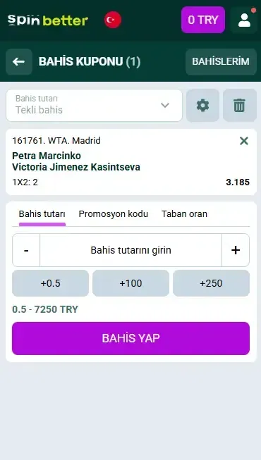 Spinbetter Türkiye Bahis Kuponu